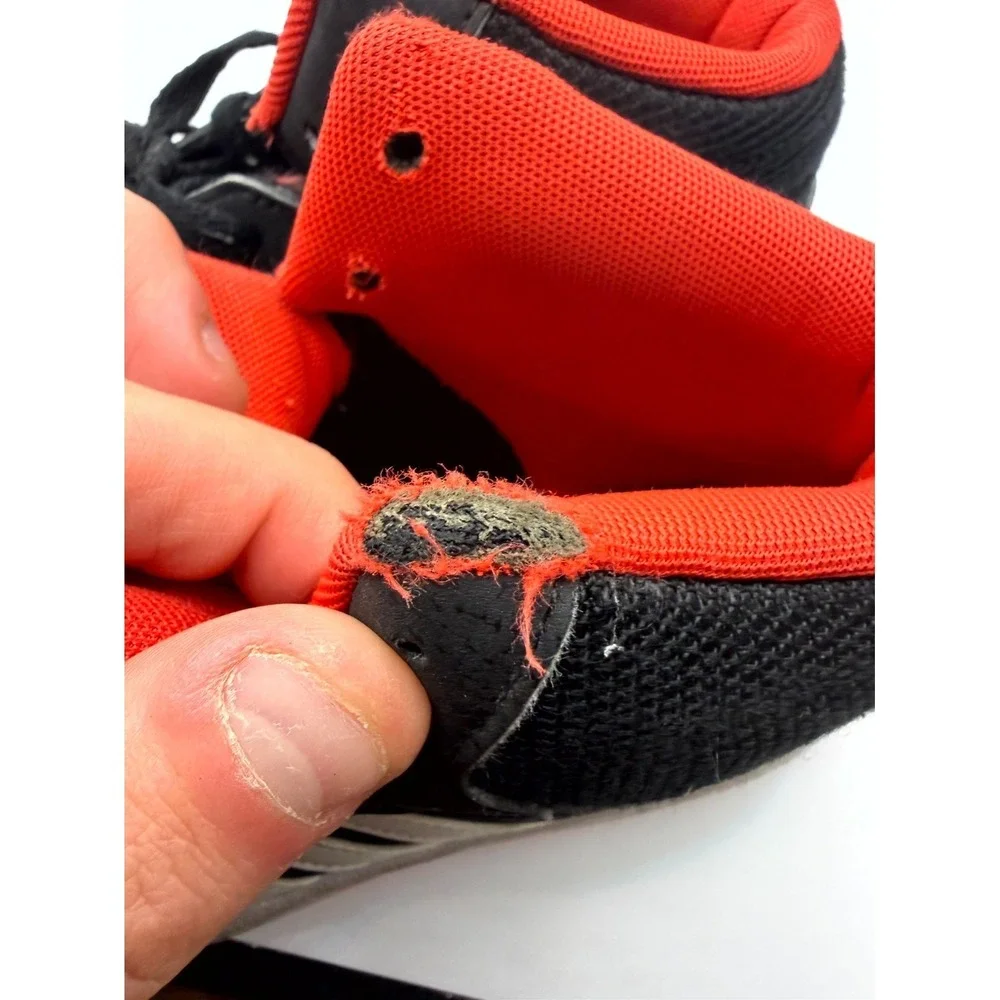 Adidas Hoops 2.0 Mid B75743 Kids 5 Sneakers Black Hi-Res Red‎ Basketball Shoes